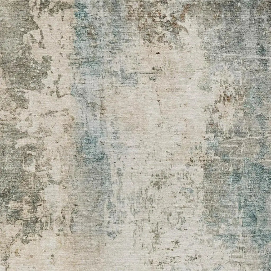 10' X 14' Ivory And Beige Abstract Washable Indoor Outdoor Area Rug Homeroots Outdoor