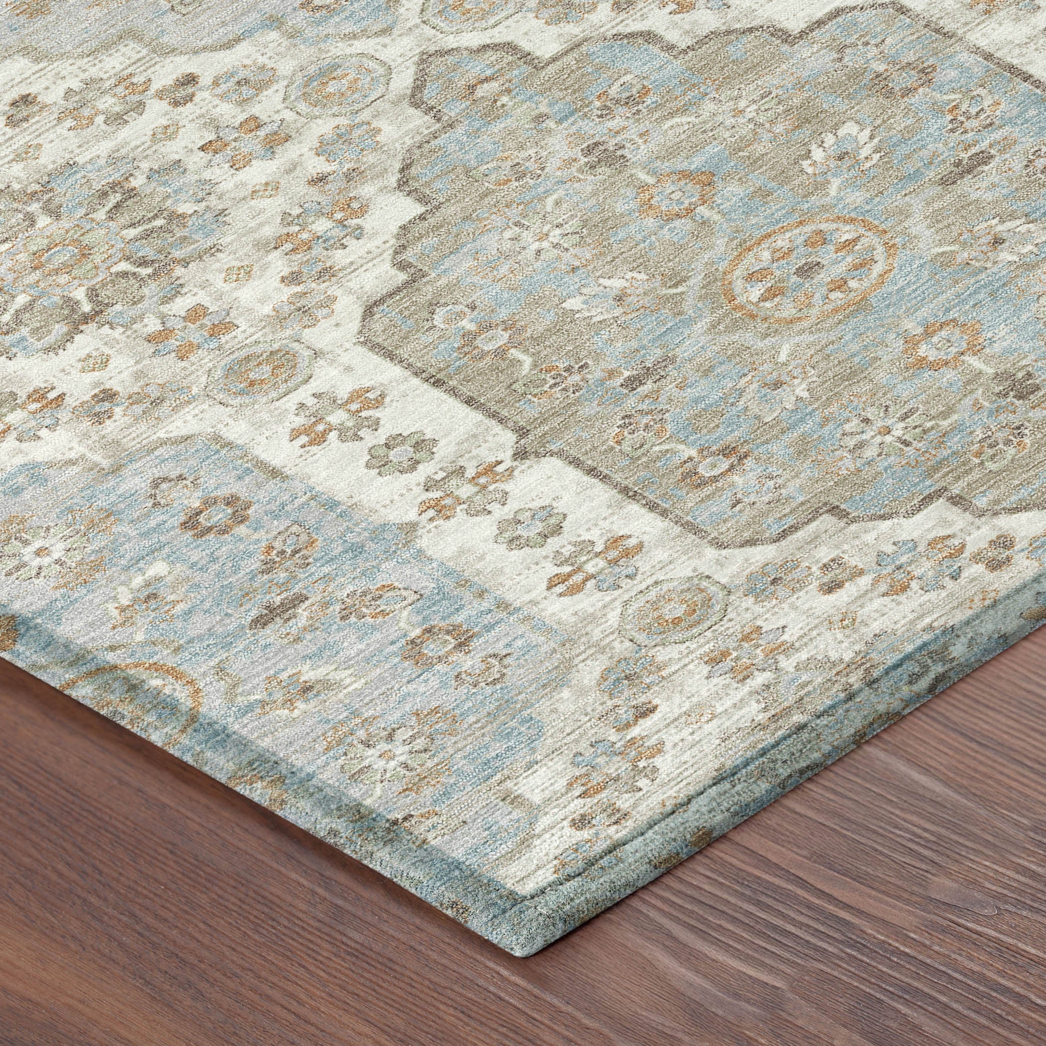 10' X 14' Ivory And Beige Damask Washable Indoor Outdoor Area Rug Homeroots Outdoor