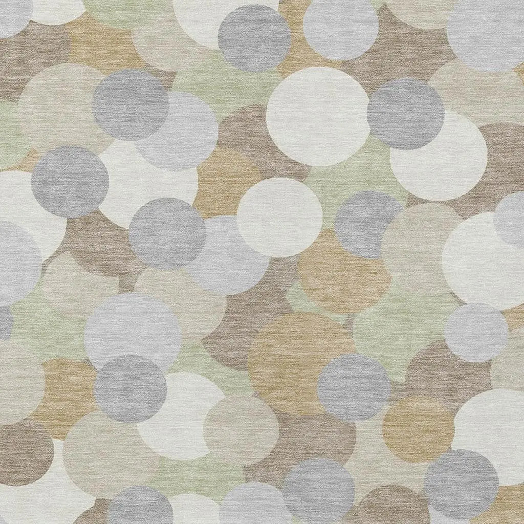 10' X 14' Ivory And Beige Geometric Washable Indoor Outdoor Area Rug Homeroots Outdoor