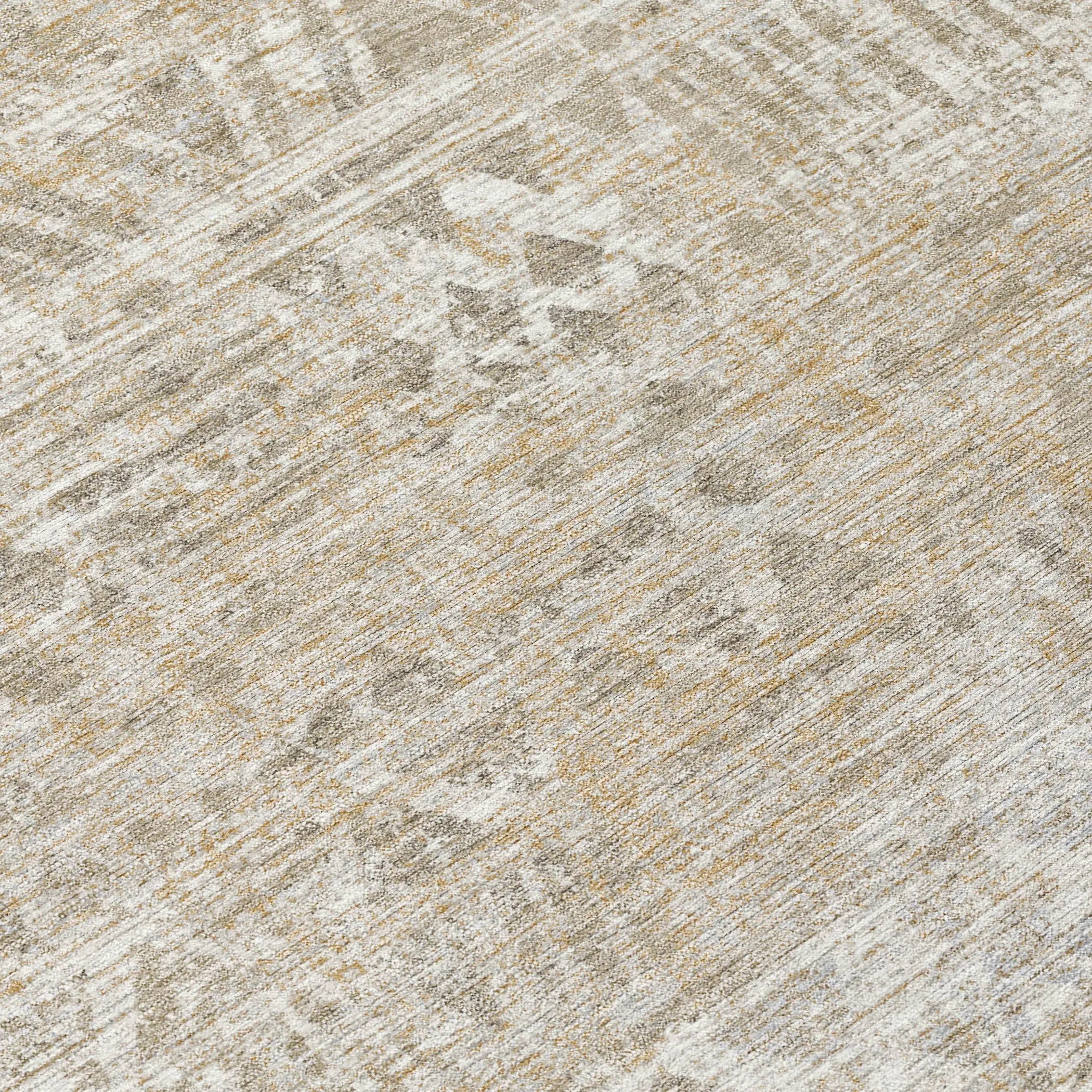 10' X 14' Ivory And Beige Geometric Washable Indoor Outdoor Area Rug Homeroots Outdoor