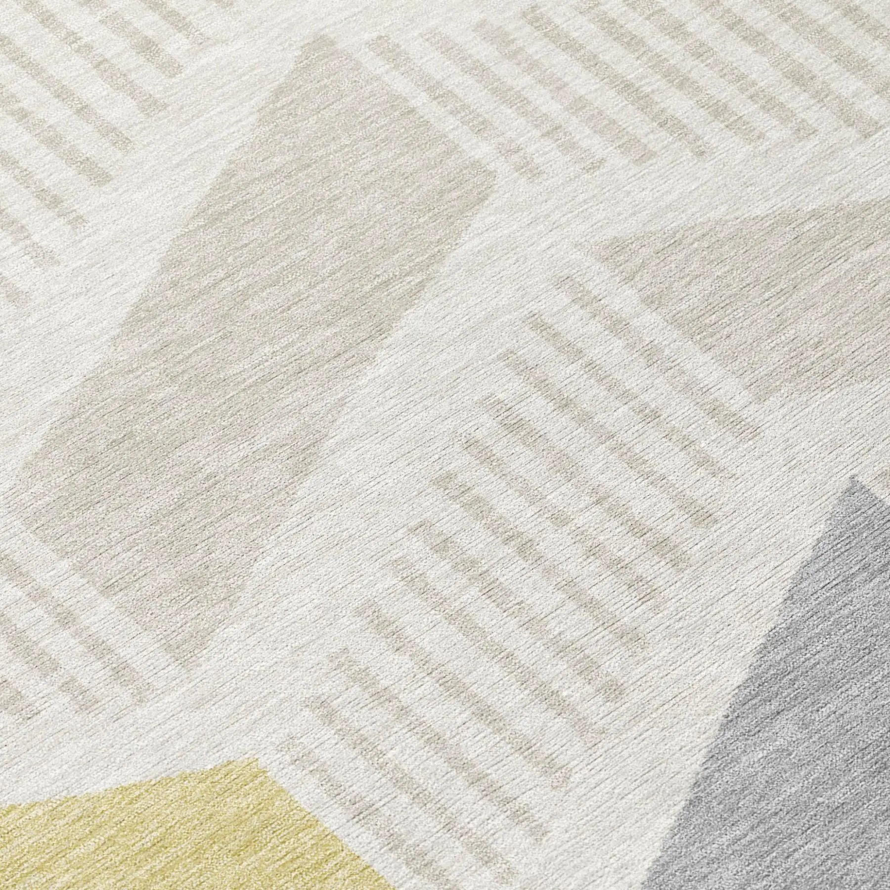 10' X 14' Ivory And Beige Geometric Washable Indoor Outdoor Area Rug Homeroots Outdoor