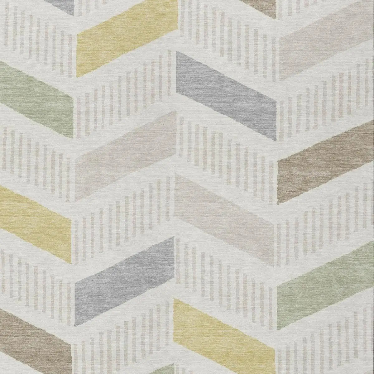 10' X 14' Ivory And Beige Geometric Washable Indoor Outdoor Area Rug Homeroots Outdoor