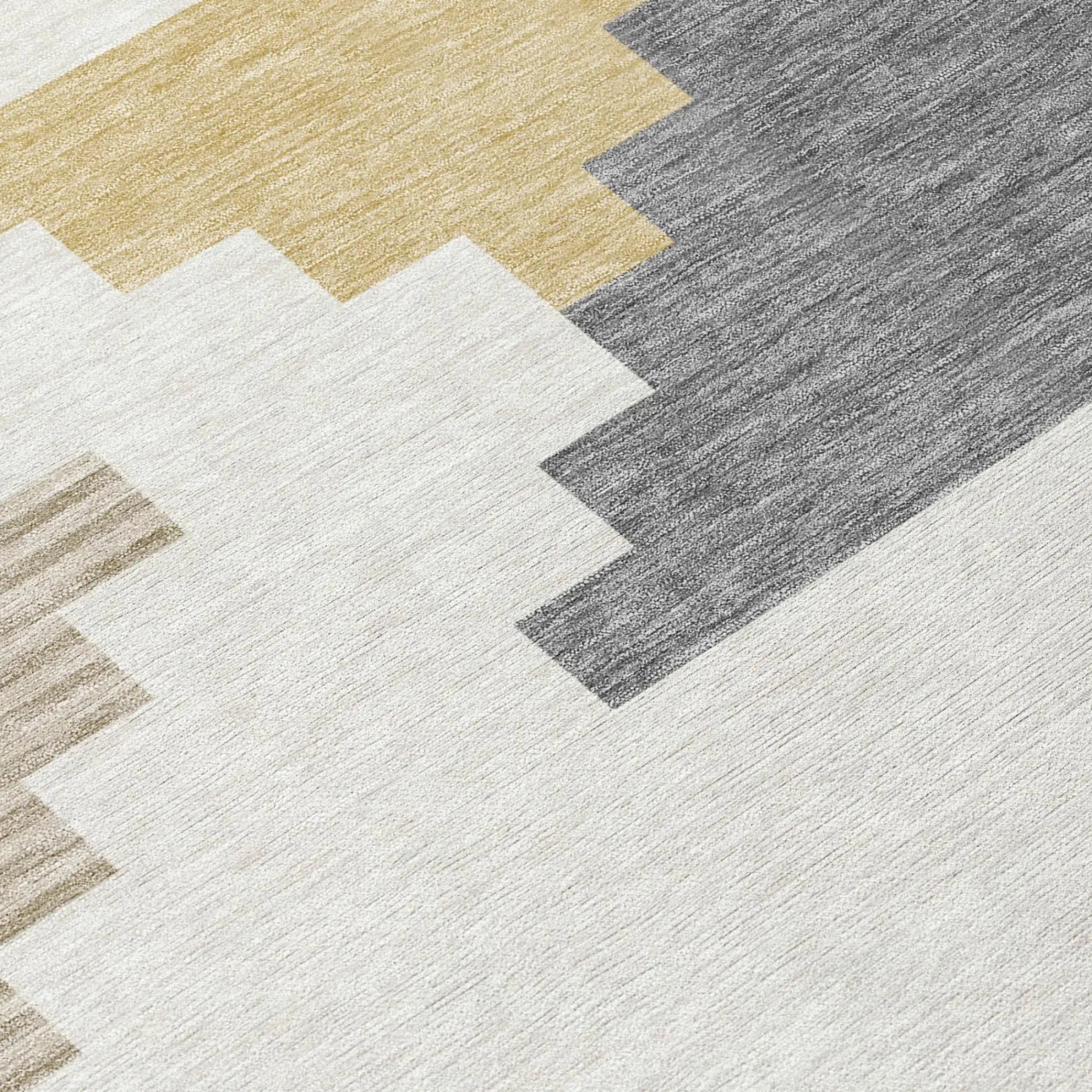 10' X 14' Ivory And Beige Geometric Washable Indoor Outdoor Area Rug Homeroots Outdoor