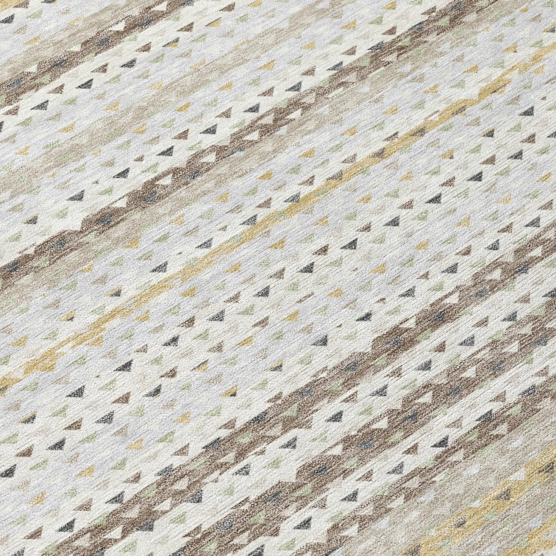 10' X 14' Ivory And Beige Striped Washable Indoor Outdoor Area Rug Homeroots Outdoor