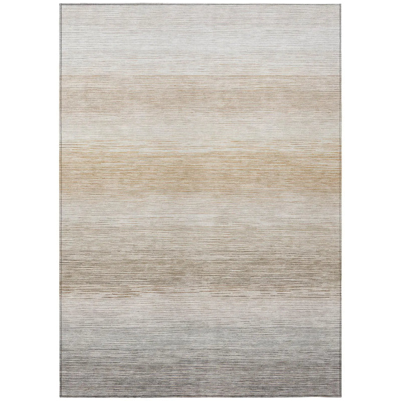 10' X 14' Ivory And Beige Striped Washable Indoor Outdoor Area Rug Homeroots Outdoor