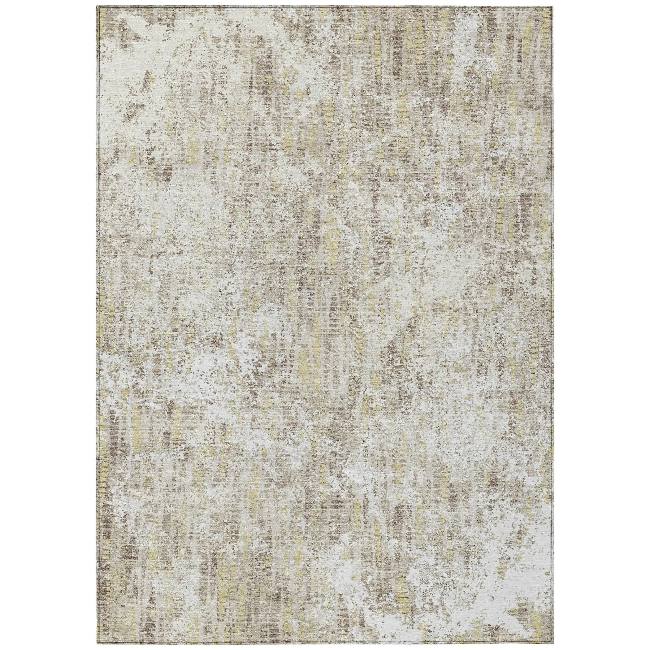 10' X 14' Ivory And Blue Abstract Washable Indoor Outdoor Area Rug Homeroots Outdoor