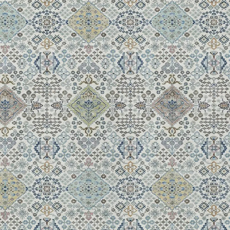 10' X 14' Ivory And Blue Oriental Washable Indoor Outdoor Area Rug Homeroots Outdoor