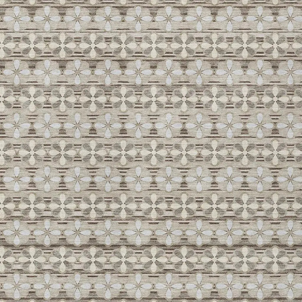 10' X 14' Ivory And Blue Striped Washable Indoor Outdoor Area Rug Homeroots Outdoor