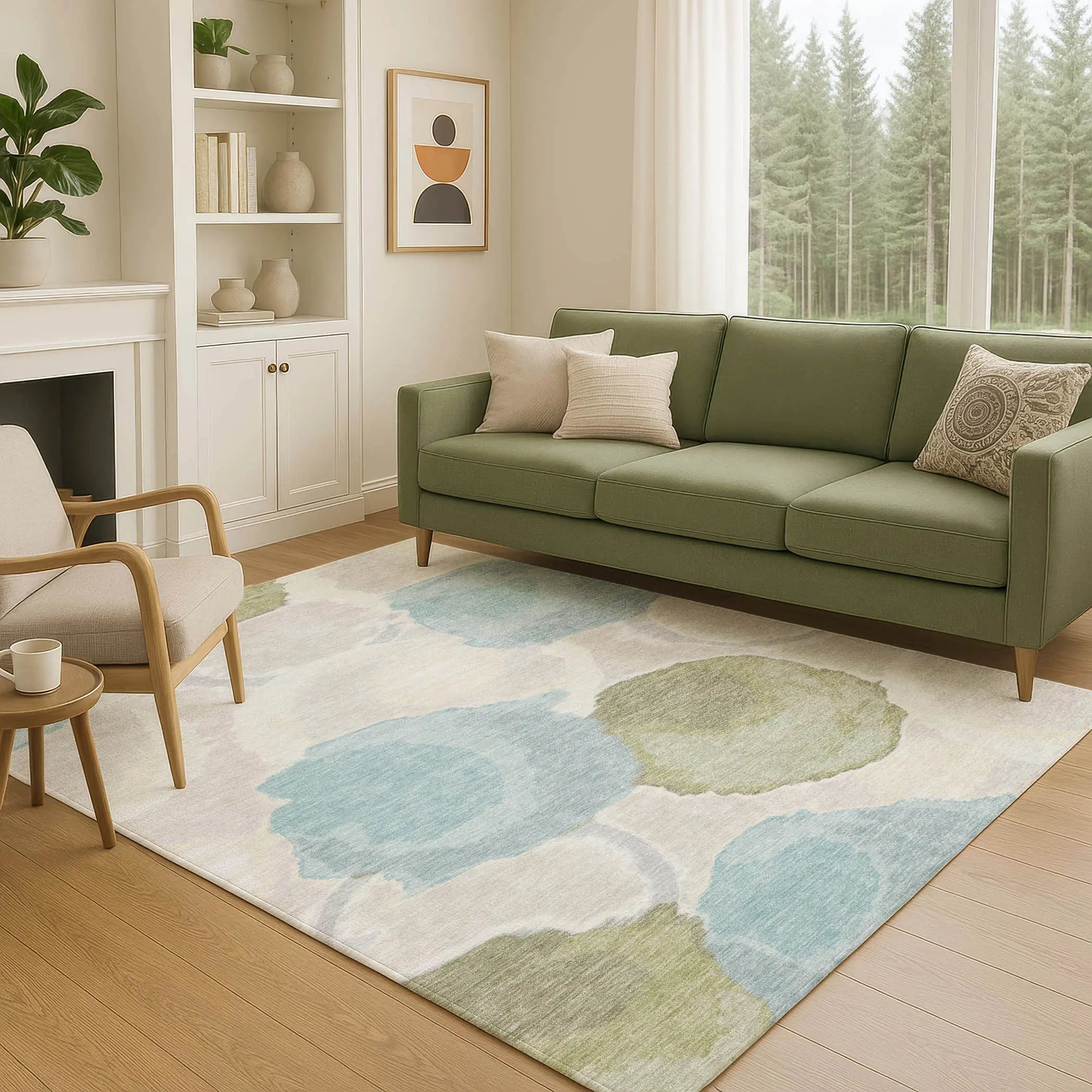 10' X 14' Ivory And Brown Abstract Washable Indoor Outdoor Area Rug Homeroots Outdoor