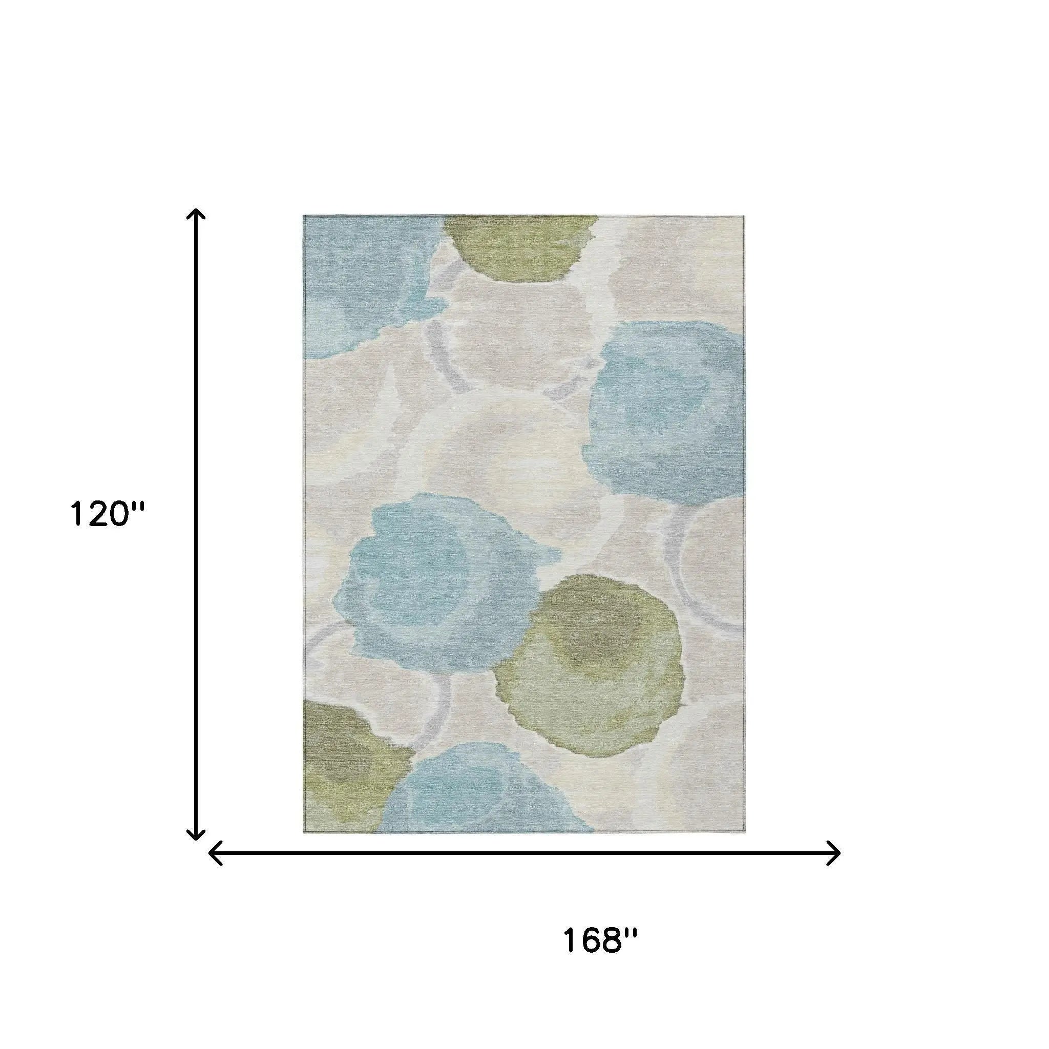 10' X 14' Ivory And Brown Abstract Washable Indoor Outdoor Area Rug Homeroots Outdoor