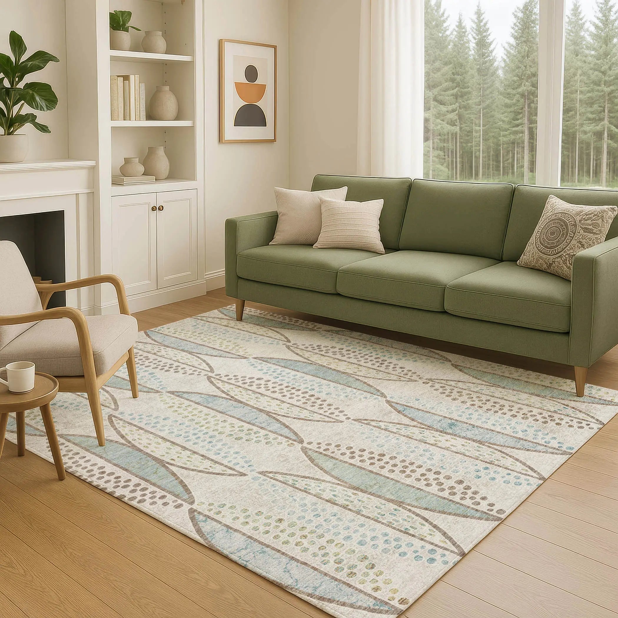 10' X 14' Ivory And Brown Geometric Washable Indoor Outdoor Area Rug Homeroots Outdoor