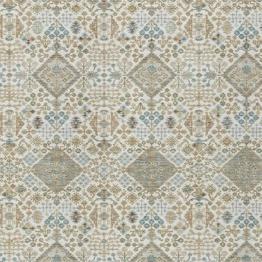 10' X 14' Ivory And Copper Geometric Washable Indoor Outdoor Area Rug Homeroots Outdoor