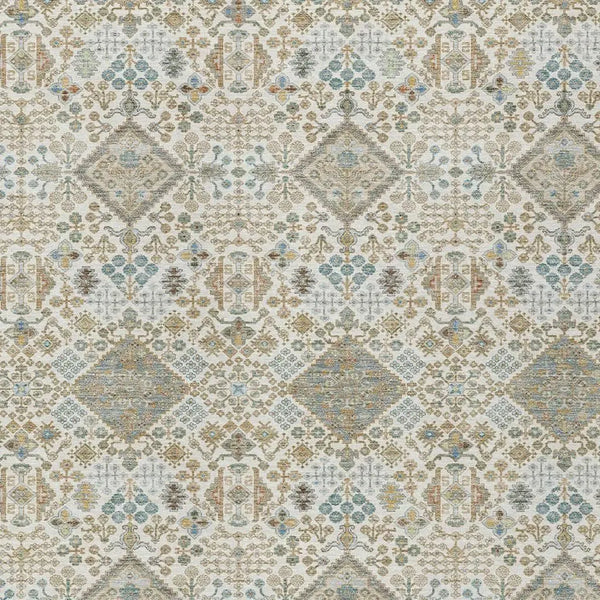 10' X 14' Ivory And Copper Geometric Washable Indoor Outdoor Area Rug Homeroots Outdoor