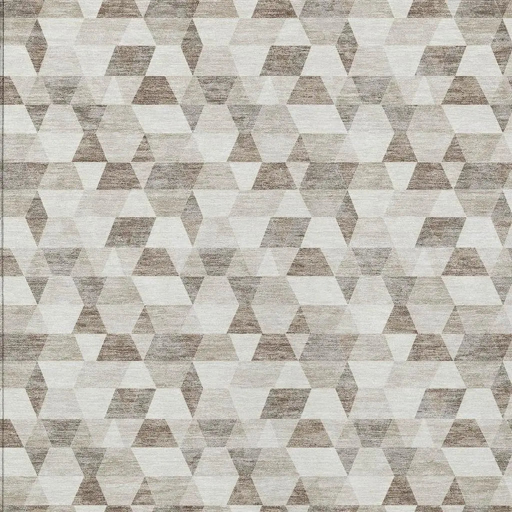10' X 14' Ivory And Graphite Geometric Washable Indoor Outdoor Area Rug Homeroots Outdoor