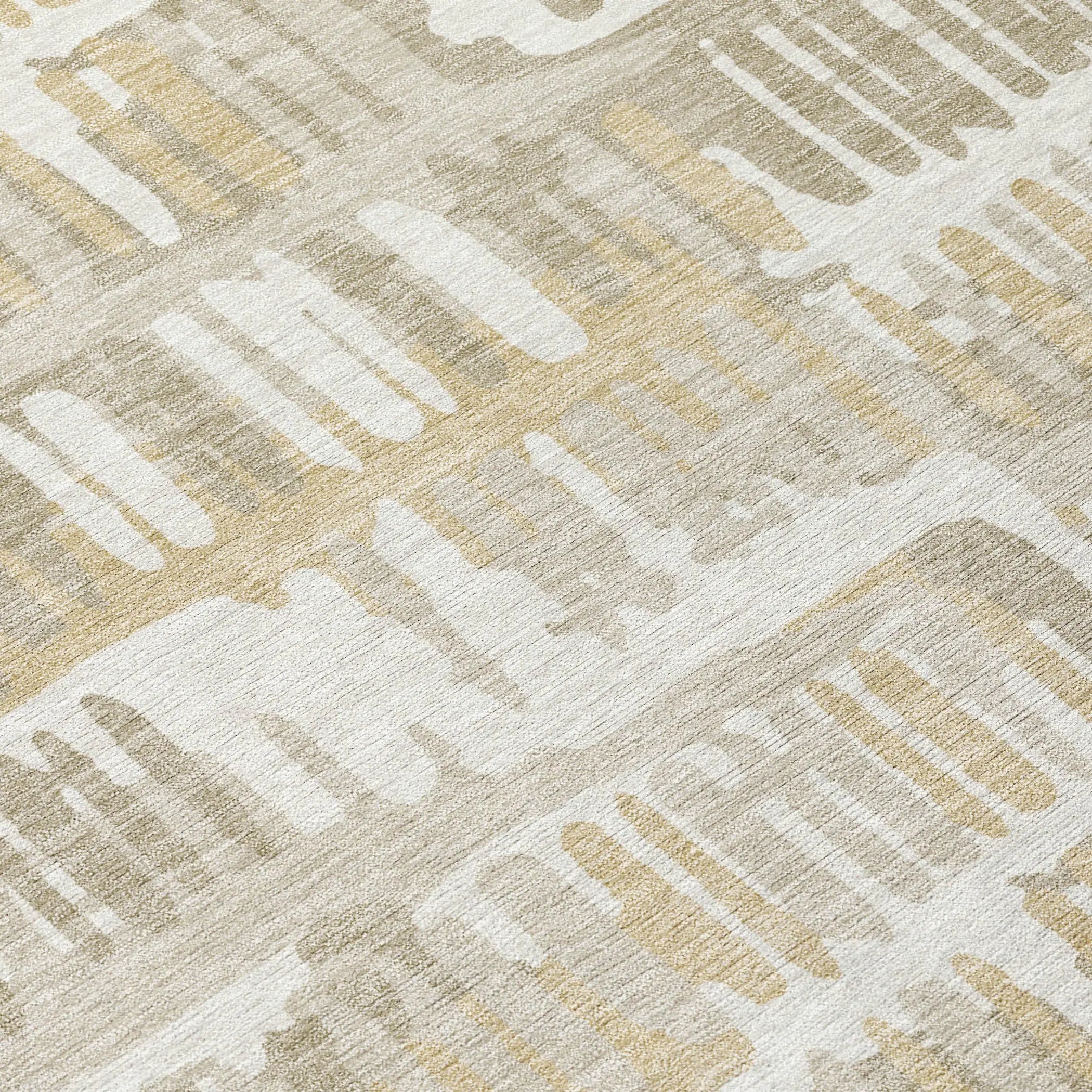10' X 14' Ivory And Gray Abstract Washable Indoor Outdoor Area Rug Homeroots Outdoor