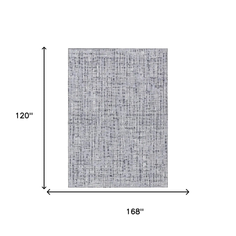 10' X 14' Ivory And Gray Abstract Washable Indoor Outdoor Area Rug Homeroots Outdoor