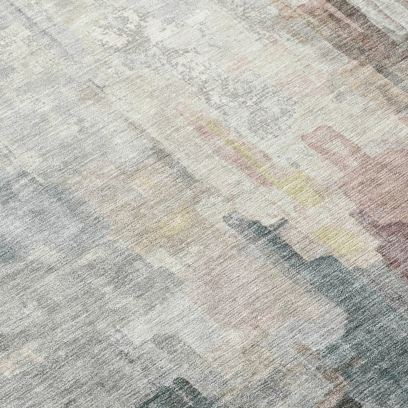 10' X 14' Ivory And Gray Abstract Washable Indoor Outdoor Area Rug Homeroots Outdoor