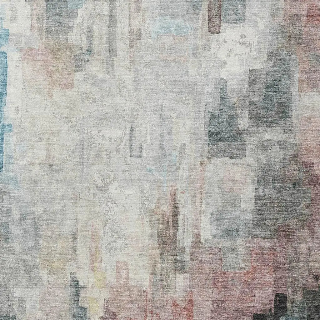 10' X 14' Ivory And Gray Abstract Washable Indoor Outdoor Area Rug Homeroots Outdoor
