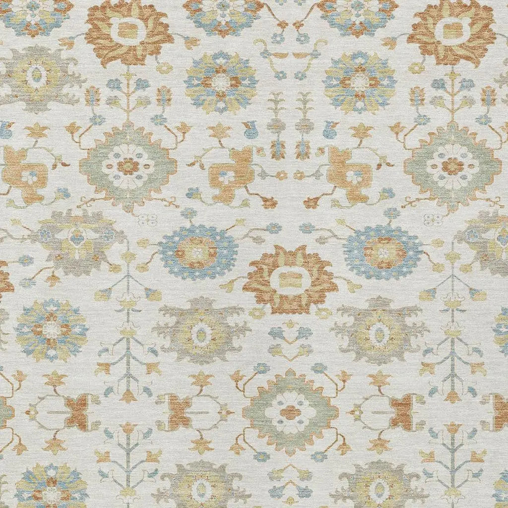 10' X 14' Ivory And Linen Geometric Washable Indoor Outdoor Area Rug Homeroots Outdoor