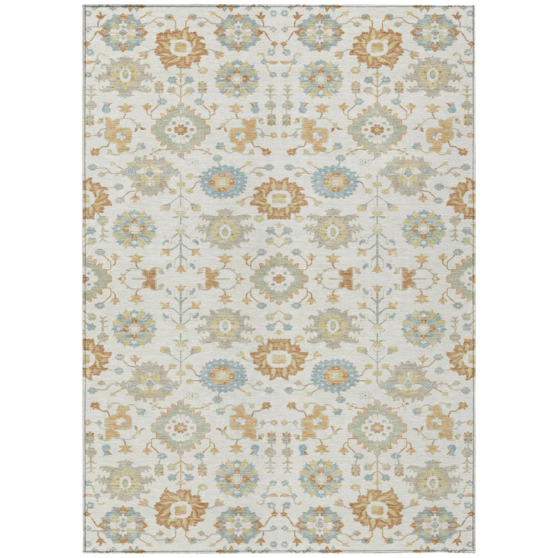 10' X 14' Ivory And Linen Geometric Washable Indoor Outdoor Area Rug Homeroots Outdoor