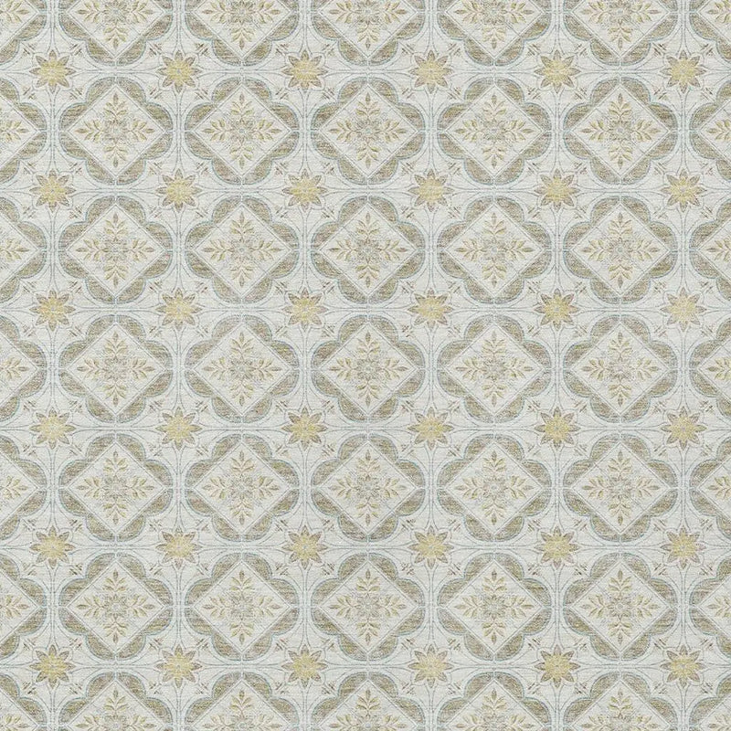 10' X 14' Ivory And Linen Geometric Washable Indoor Outdoor Area Rug Homeroots Outdoor