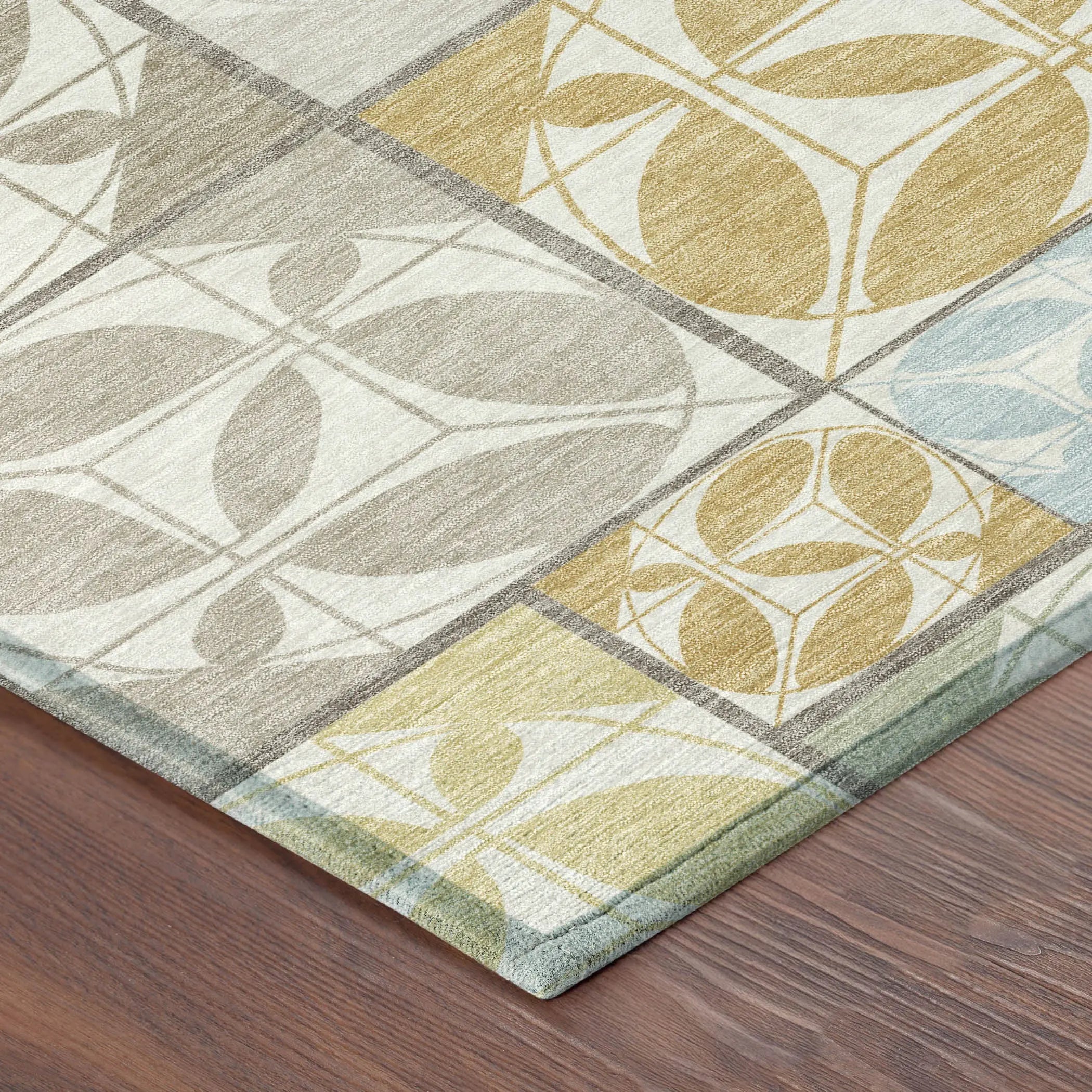 10' X 14' Ivory And Linen Geometric Washable Indoor Outdoor Area Rug Homeroots Outdoor