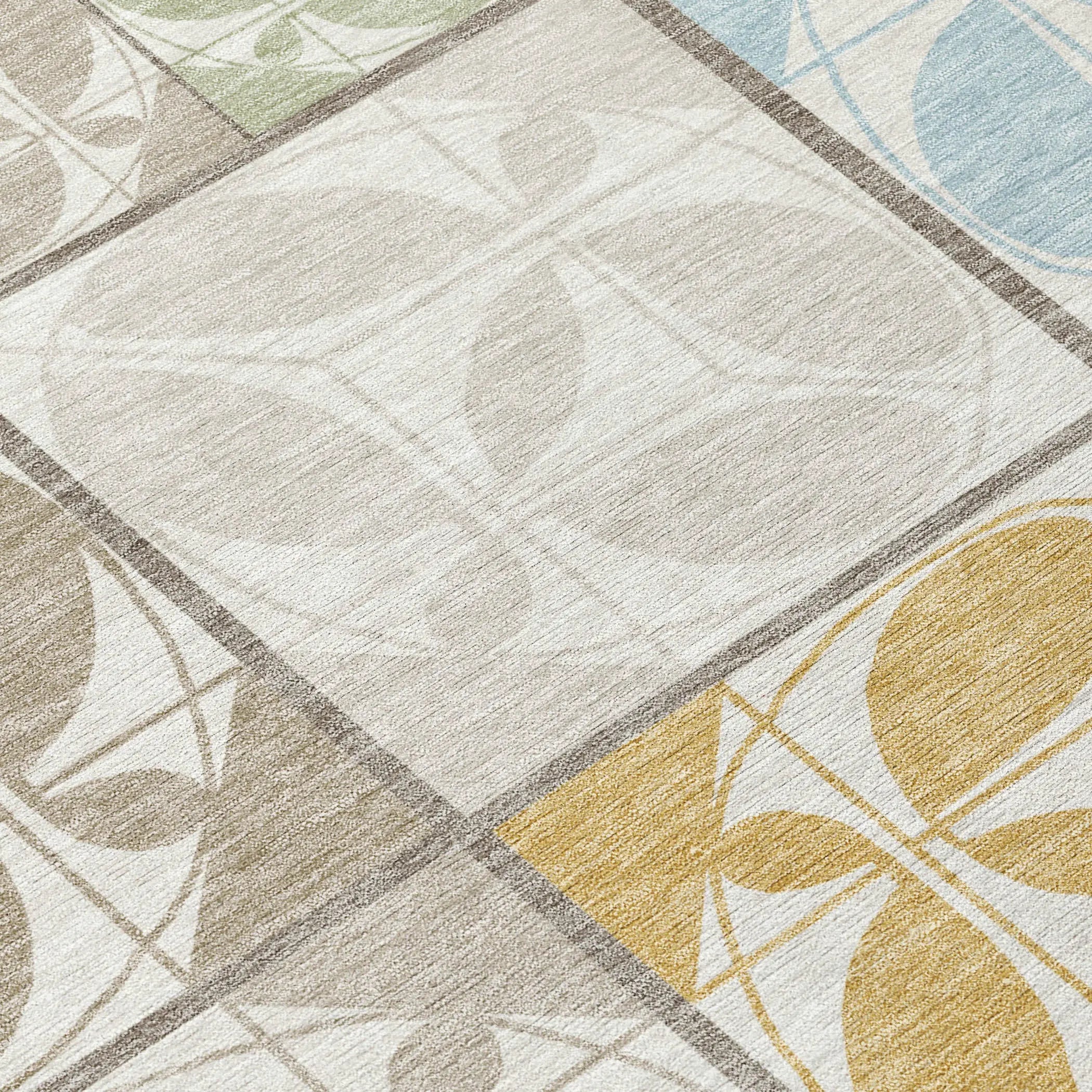 10' X 14' Ivory And Linen Geometric Washable Indoor Outdoor Area Rug Homeroots Outdoor