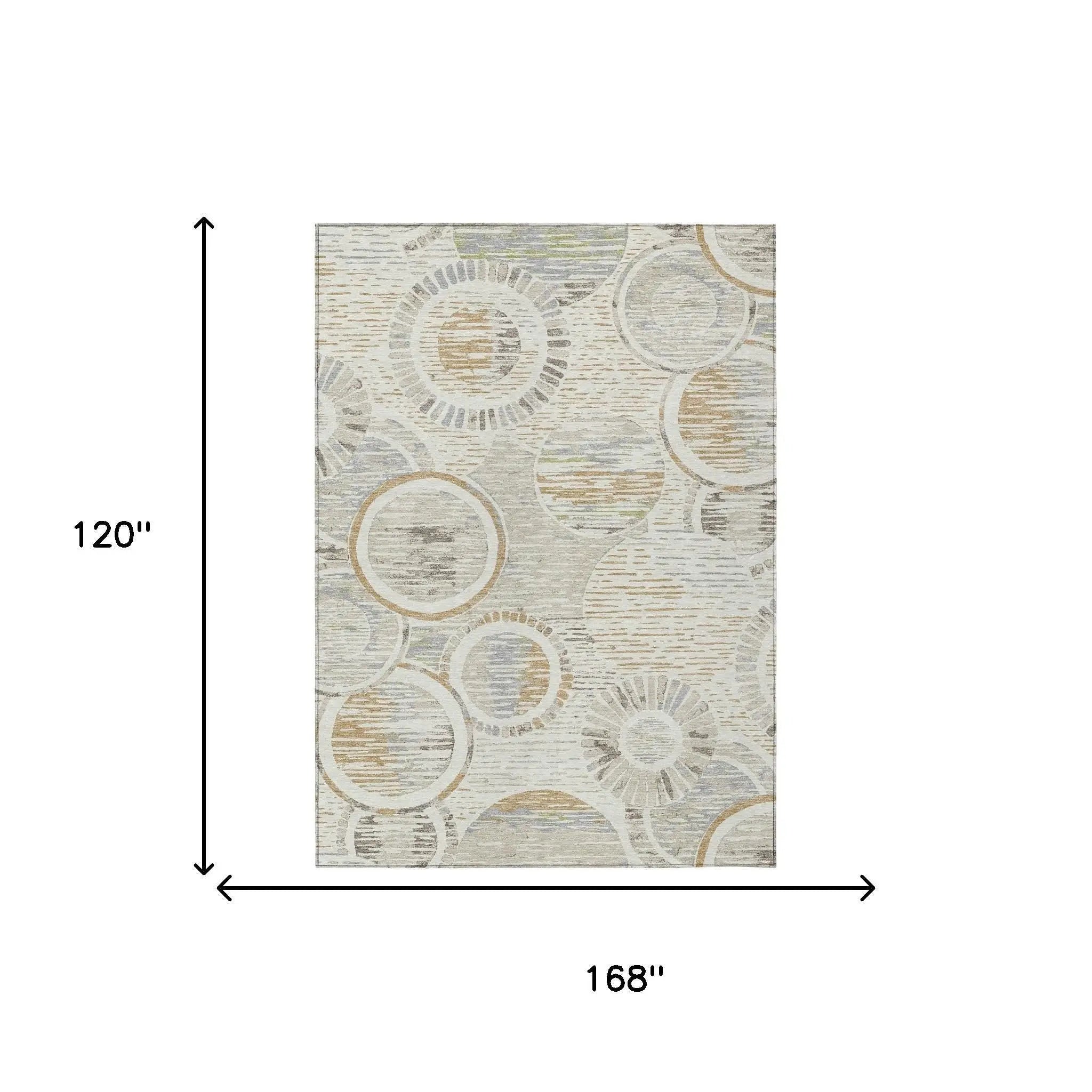 10' X 14' Ivory And Linen Geometric Washable Indoor Outdoor Area Rug Homeroots Outdoor