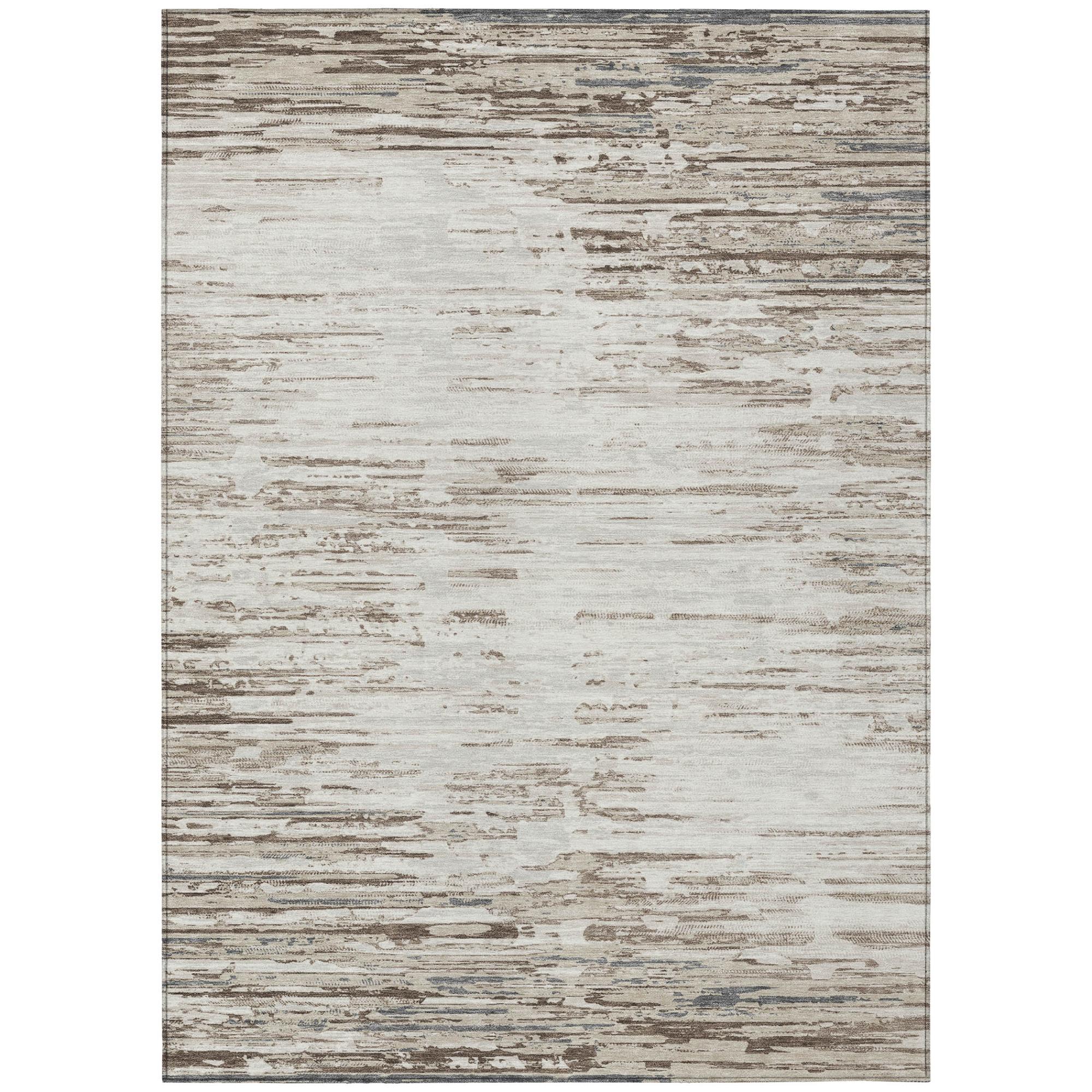 10' X 14' Ivory And Silver Abstract Washable Indoor Outdoor Area Rug Homeroots Outdoor