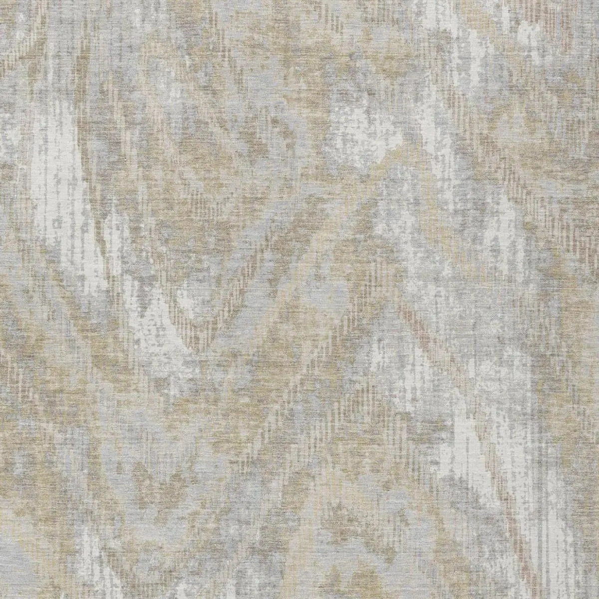 10' X 14' Ivory And Silver Abstract Washable Indoor Outdoor Area Rug Homeroots Outdoor