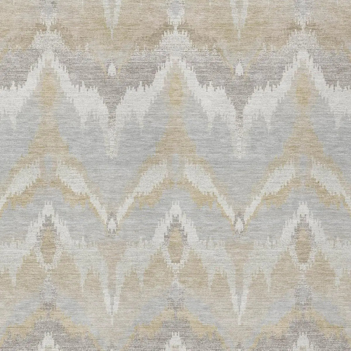 10' X 14' Ivory And Silver Abstract Washable Indoor Outdoor Area Rug Homeroots Outdoor