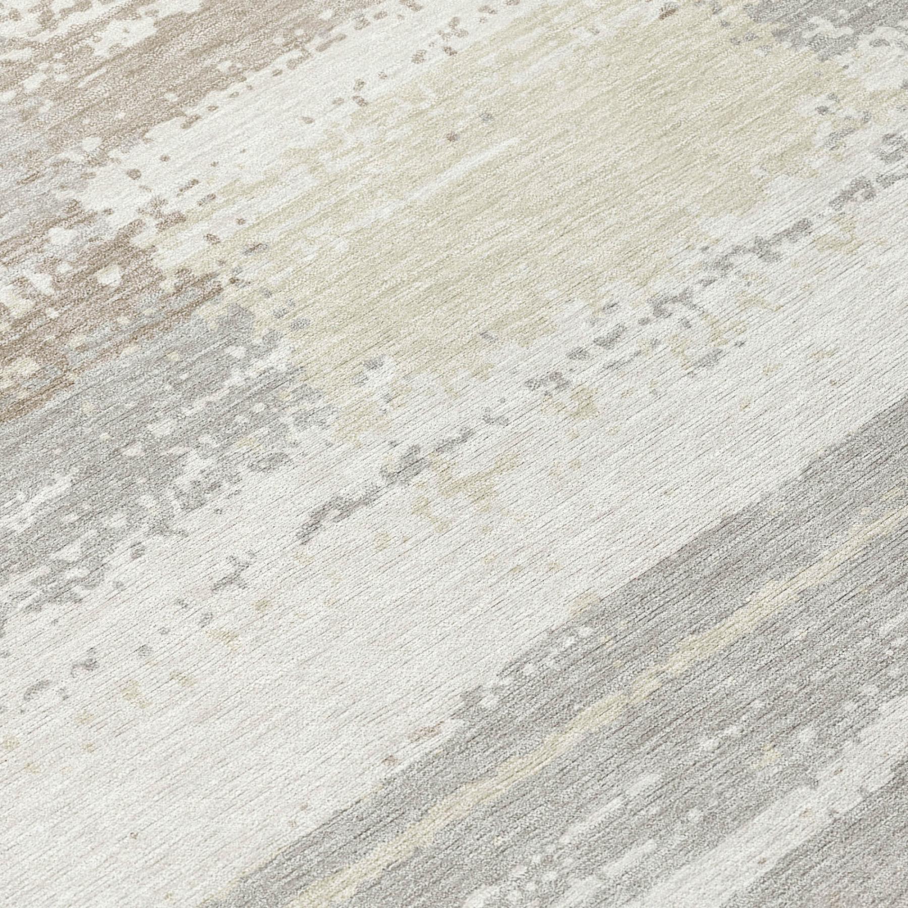 10' X 14' Ivory And Silver Geometric Washable Indoor Outdoor Area Rug Homeroots Outdoor