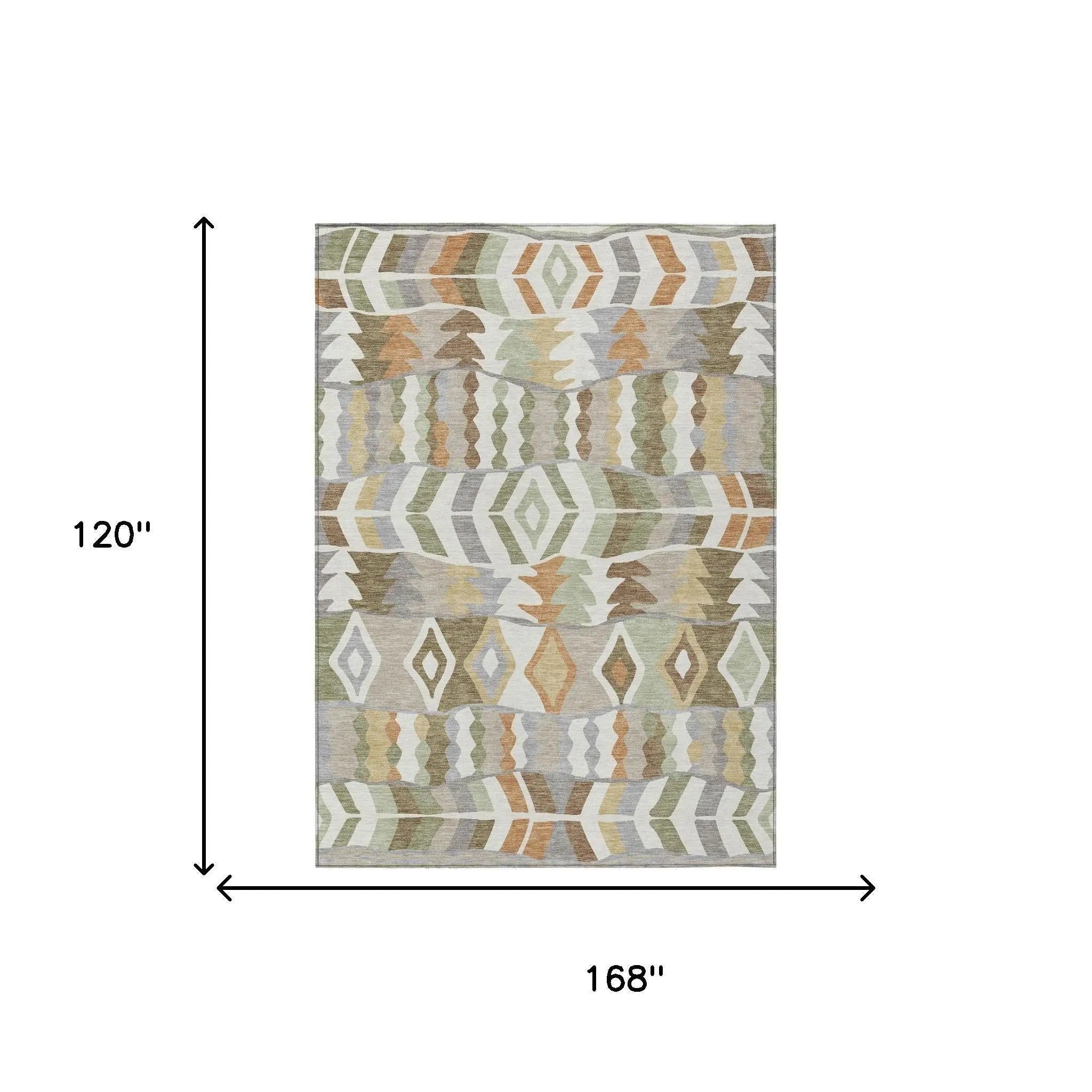 10' X 14' Ivory And Silver Geometric Washable Indoor Outdoor Area Rug Homeroots Outdoor
