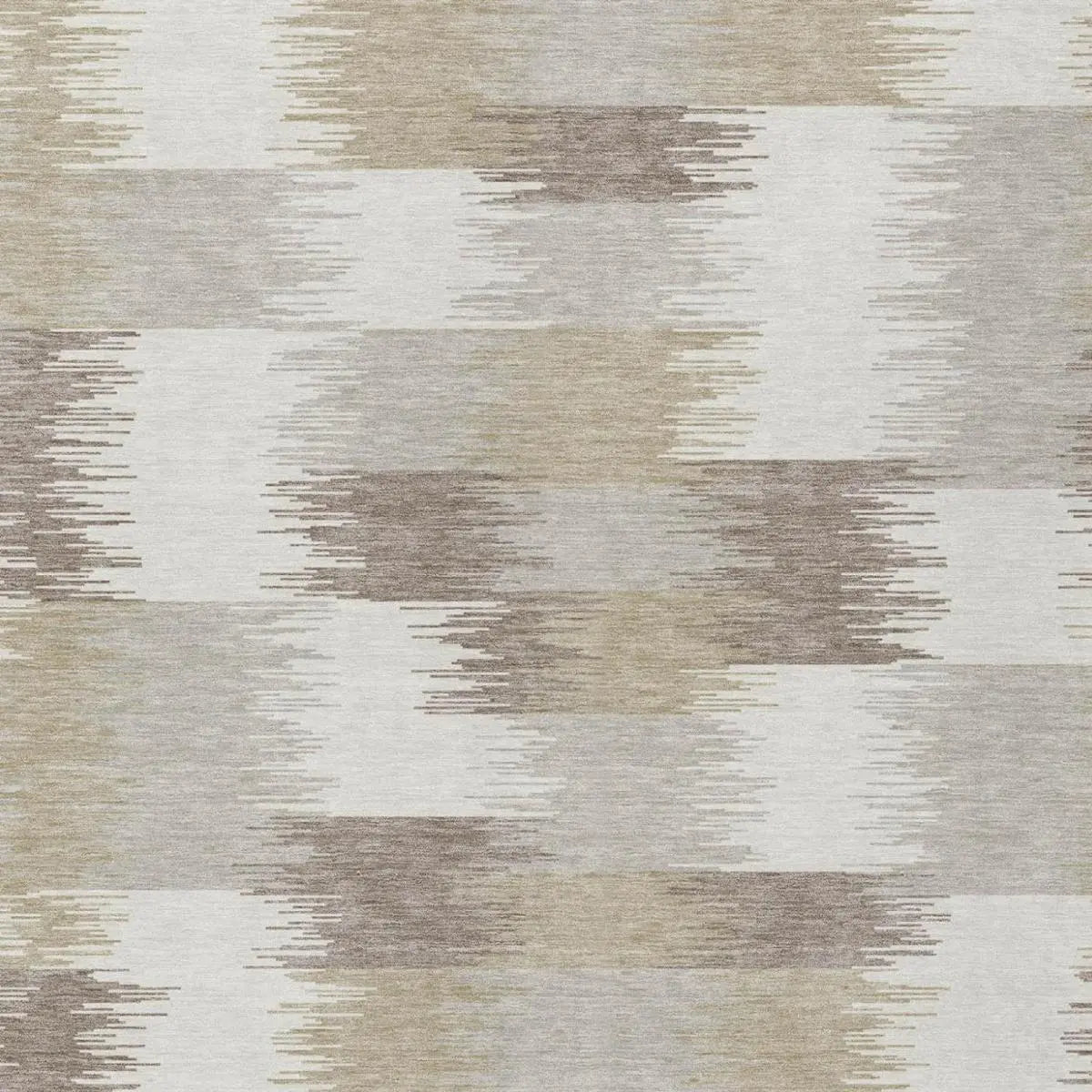 10' X 14' Ivory And Silver Geometric Washable Indoor Outdoor Area Rug Homeroots Outdoor