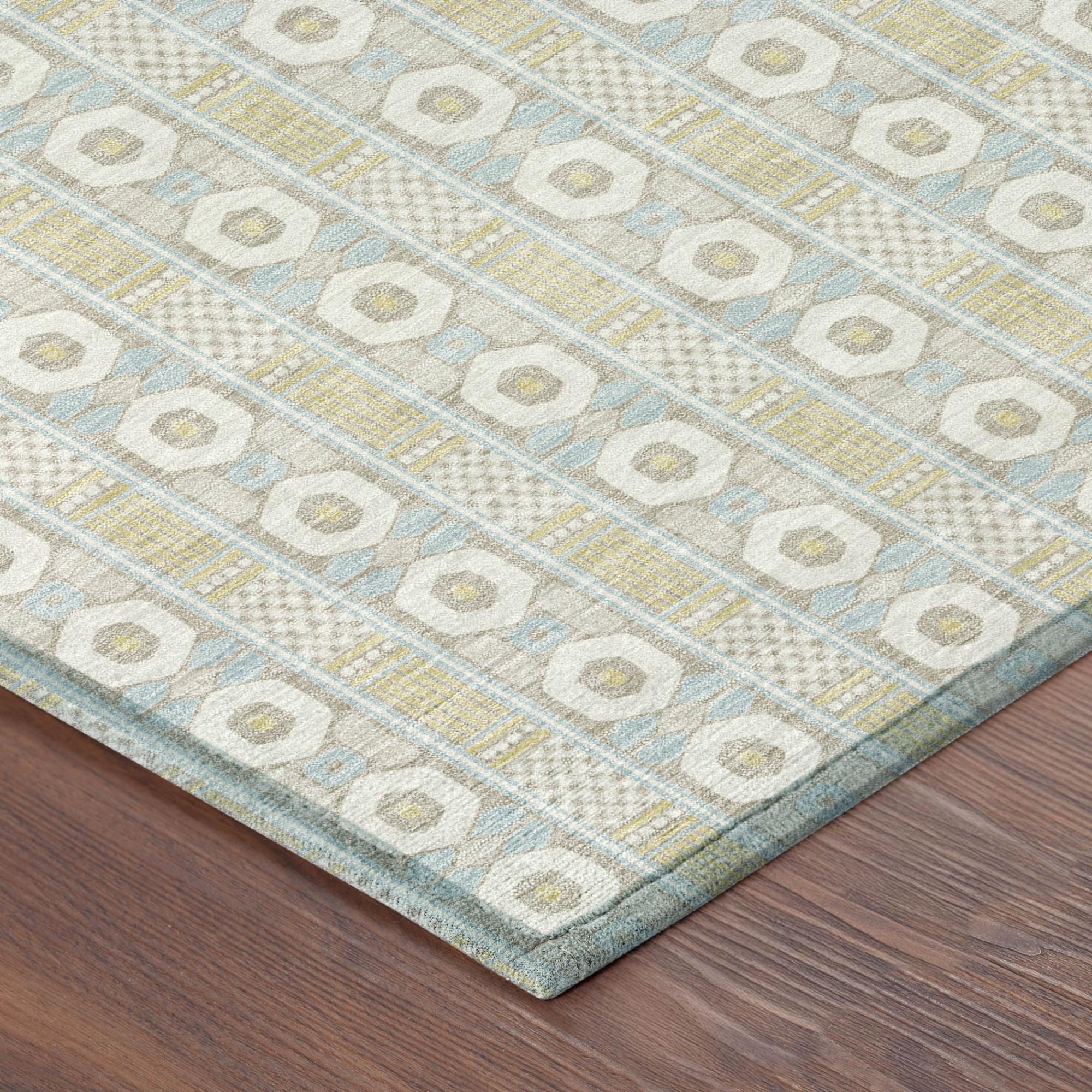 10' X 14' Ivory And Silver Striped Washable Indoor Outdoor Area Rug Homeroots Outdoor