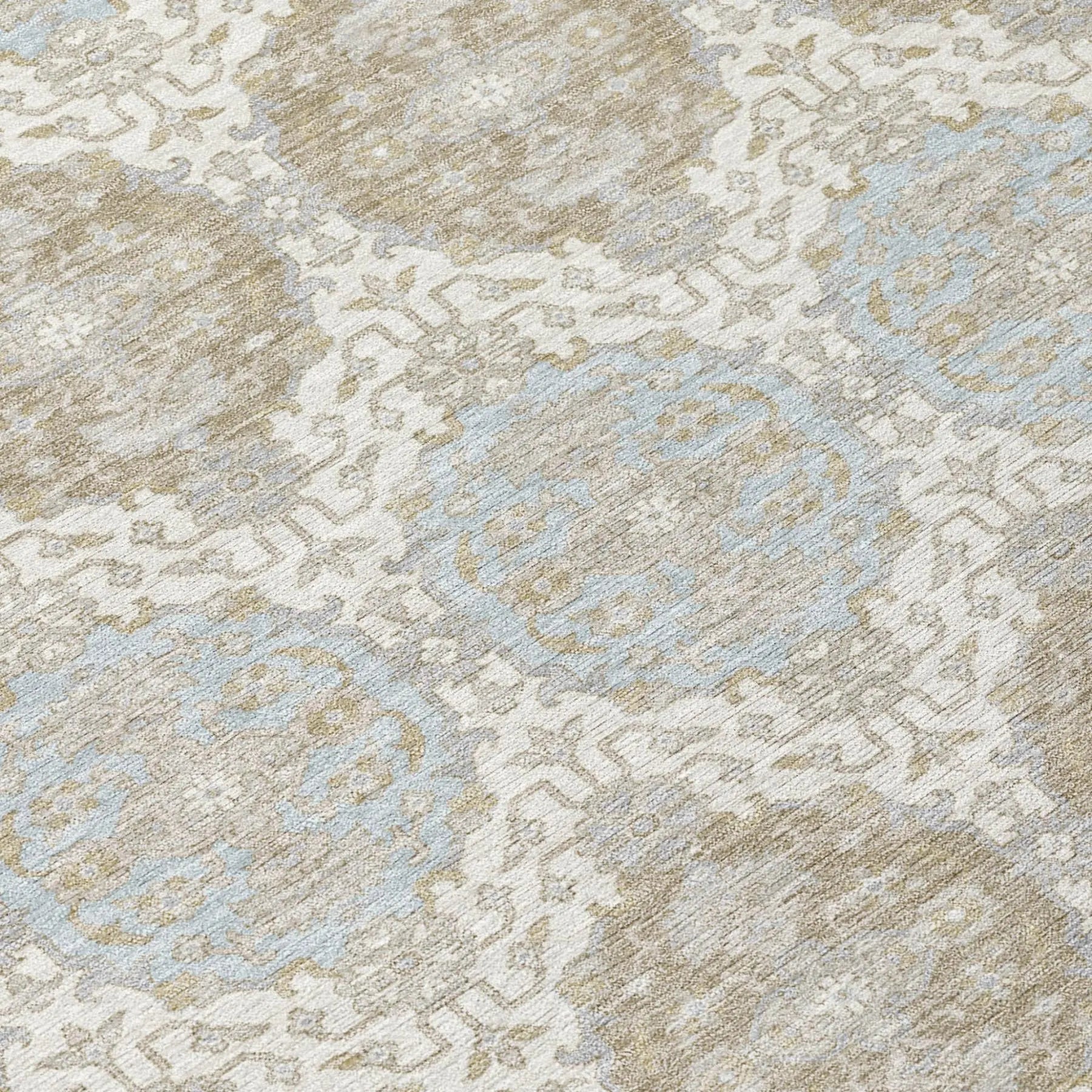 10' X 14' Ivory And Silver Striped Washable Indoor Outdoor Area Rug Homeroots Outdoor