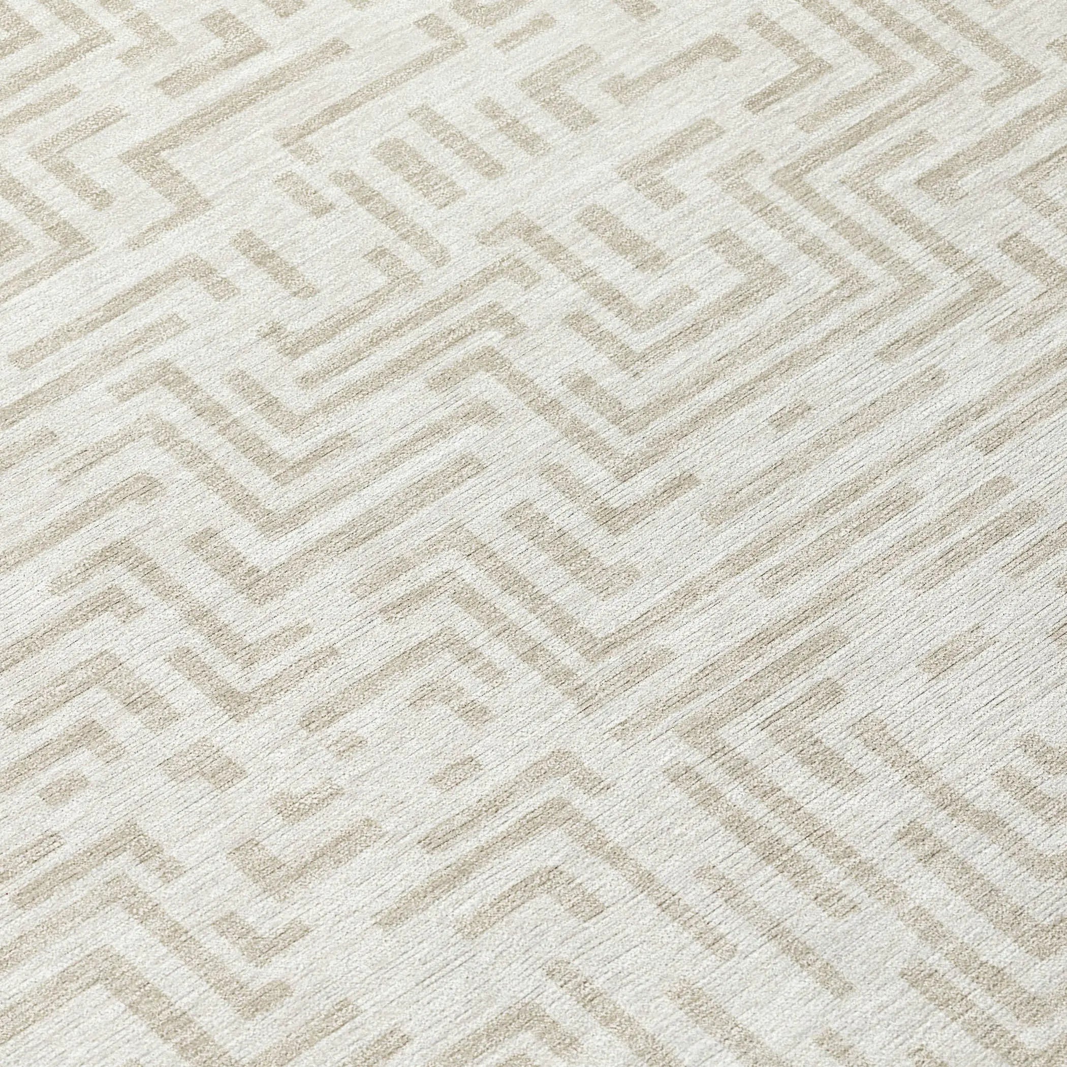 10' X 14' Ivory And Sky Blue Geometric Washable Indoor Outdoor Area Rug Homeroots Outdoor
