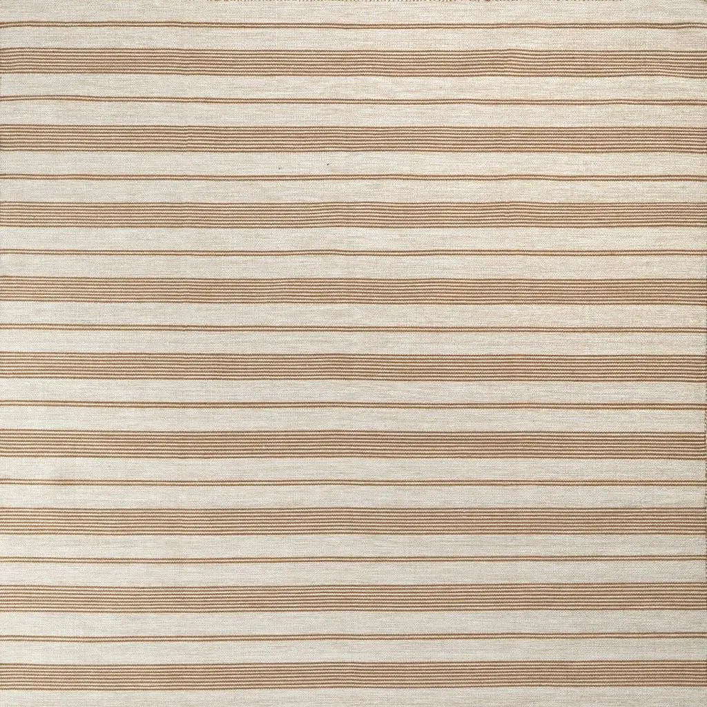 10' X 14' Ivory Taupe And Brown Striped Dhurrie Hand Woven Stain Resistant Area Rug Homeroots Outdoor