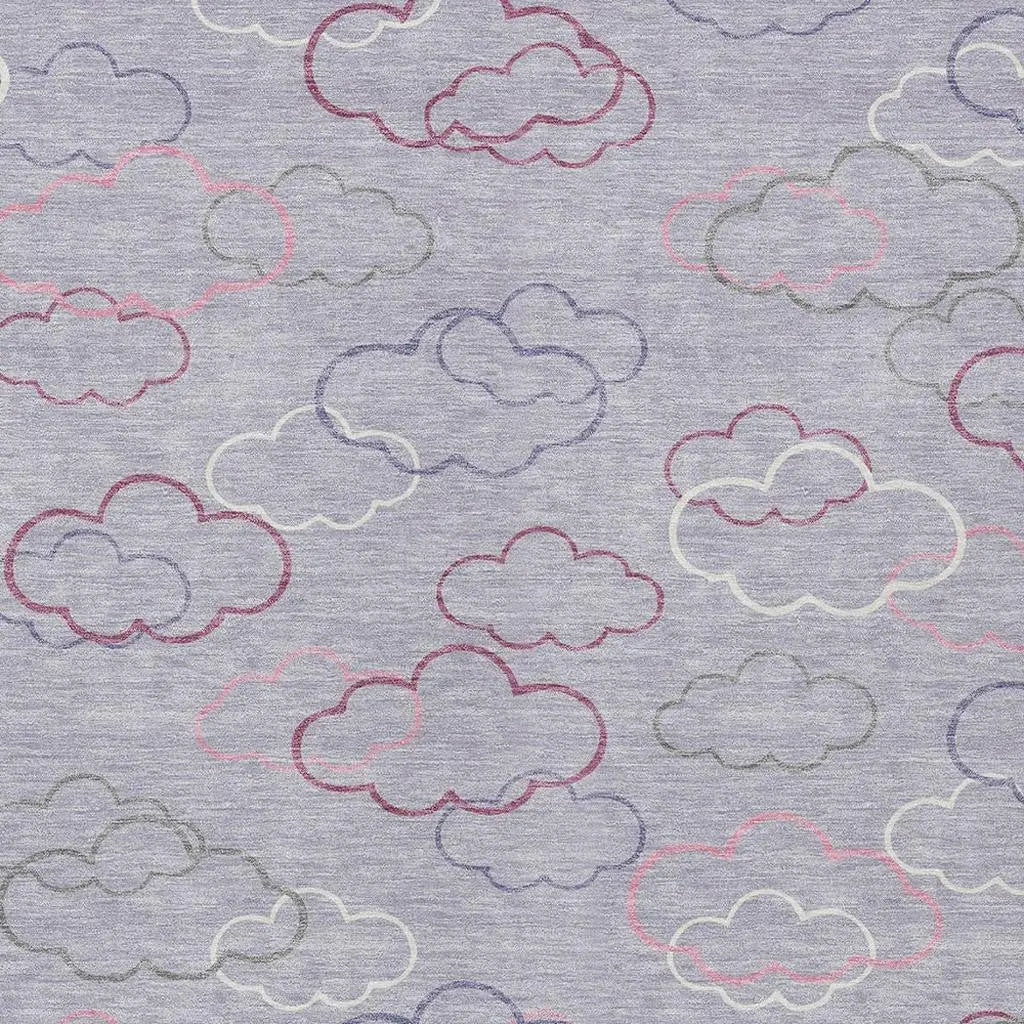 10' X 14' Lavender And Ivory Abstract Washable Indoor Outdoor Area Rug Homeroots Outdoor