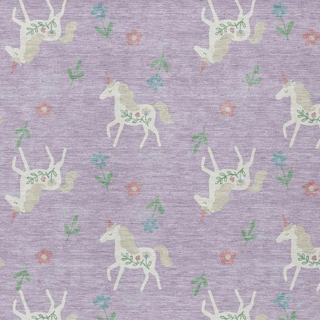 10' X 14' Lavender And Ivory Floral Washable Indoor Outdoor Area Rug Homeroots Outdoor