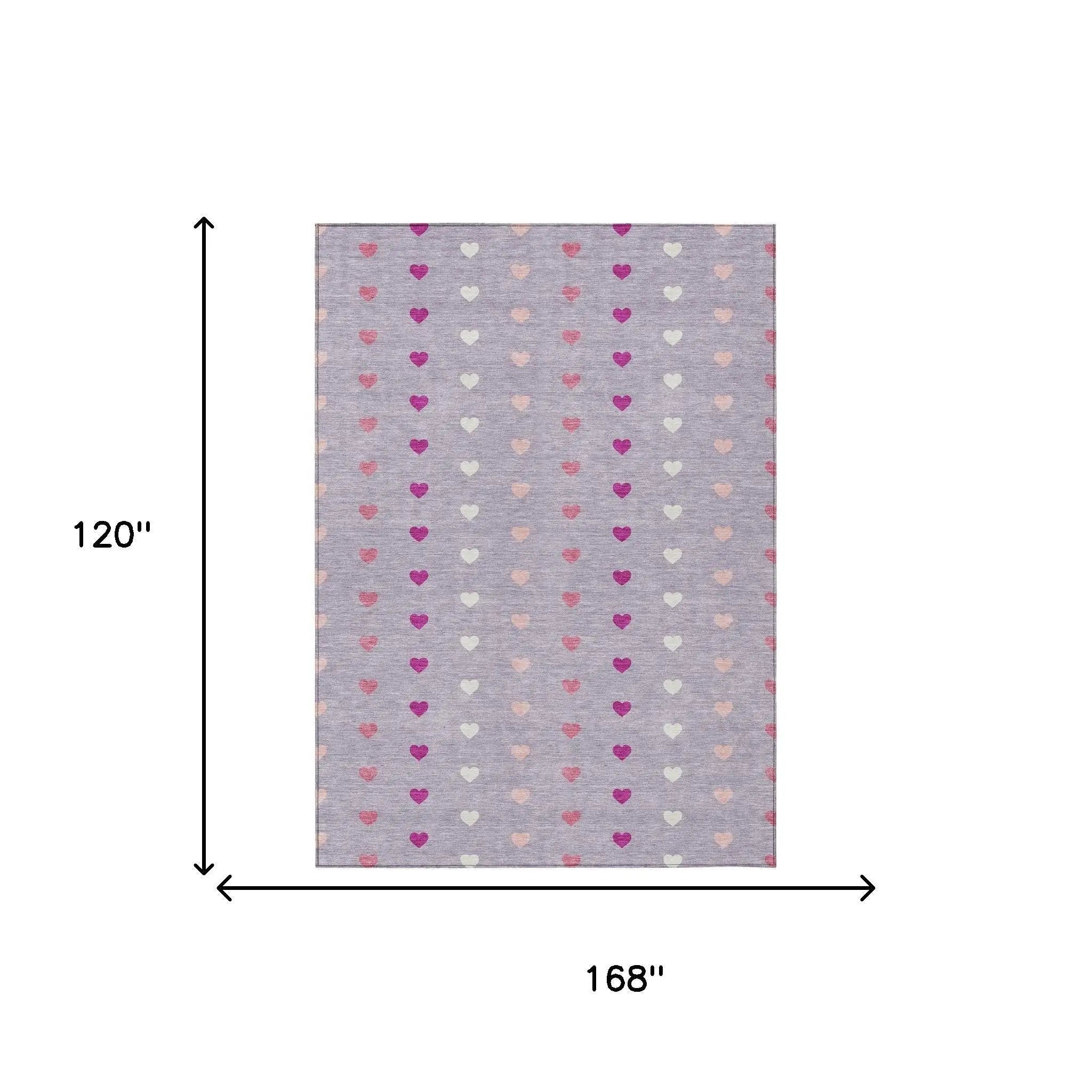 10' X 14' Lavender And Pink Geometric Washable Indoor Outdoor Area Rug Homeroots Outdoor