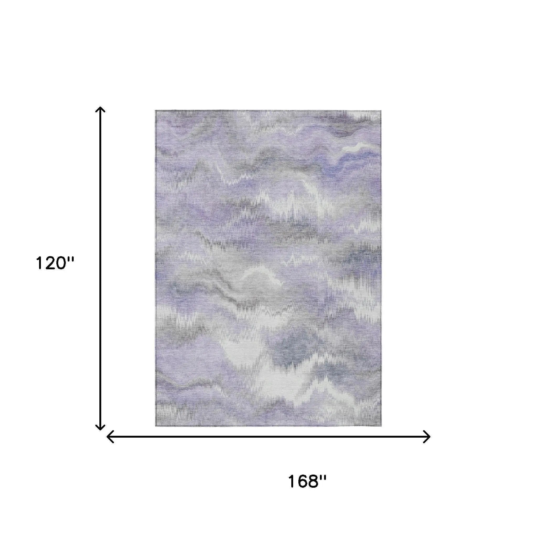10' X 14' Lavender And Purple Abstract Washable Indoor Outdoor Area Rug Homeroots Outdoor