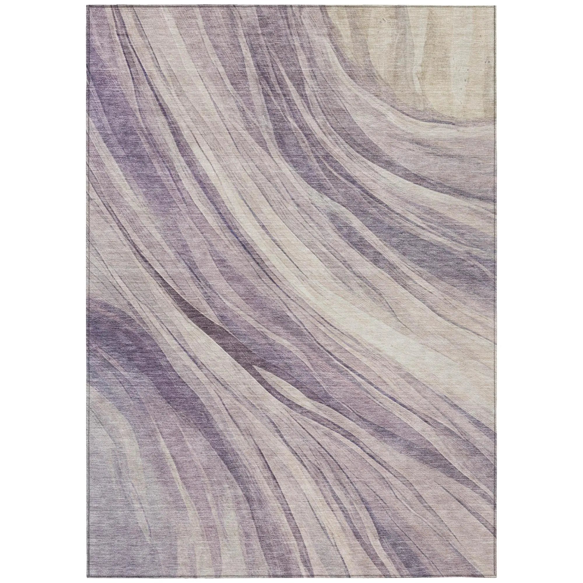 10' X 14' Lavender And Purple Abstract Washable Indoor Outdoor Area Rug Homeroots Outdoor