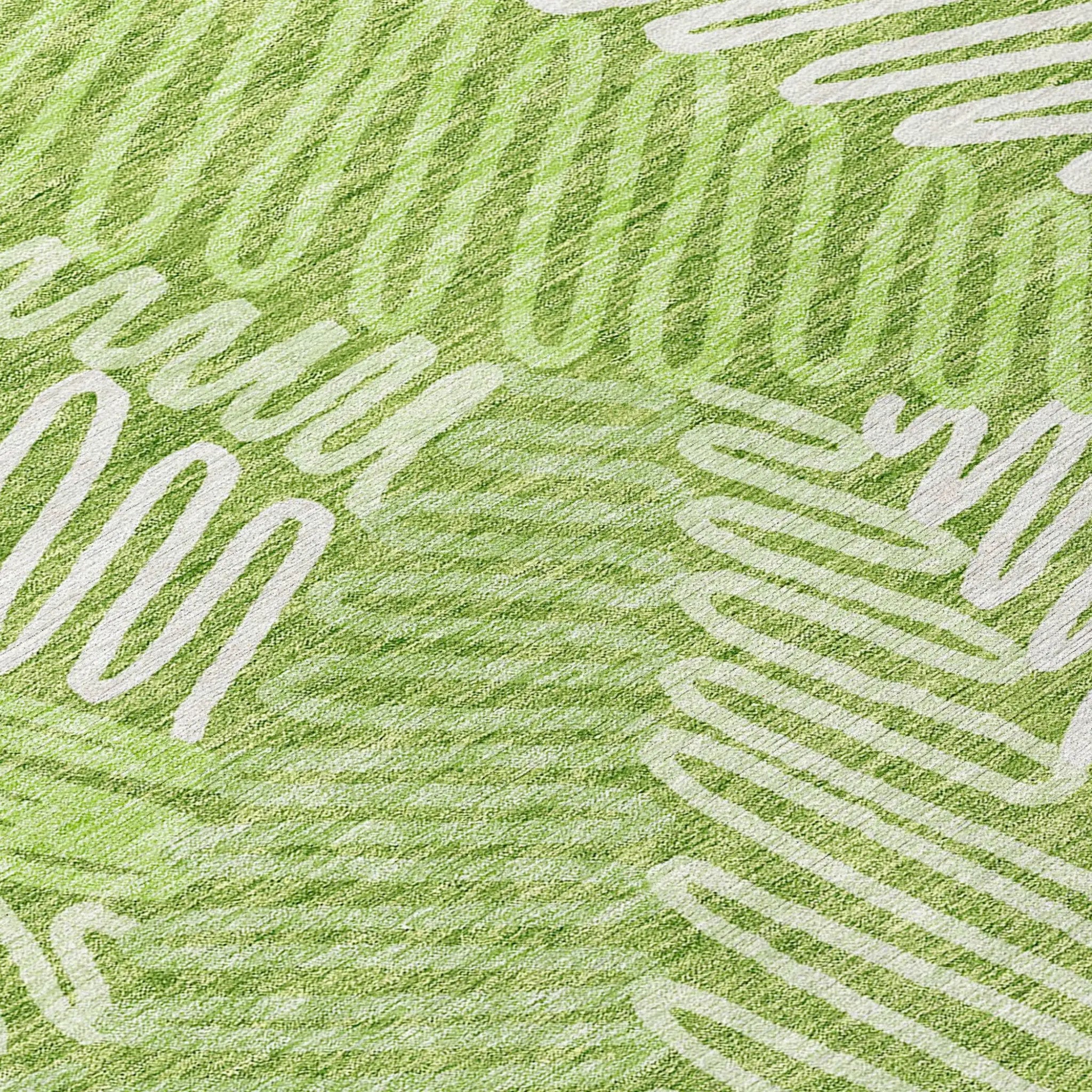 10' X 14' Lime Green And Ivory Floral Washable Indoor Outdoor Area Rug Homeroots Outdoor