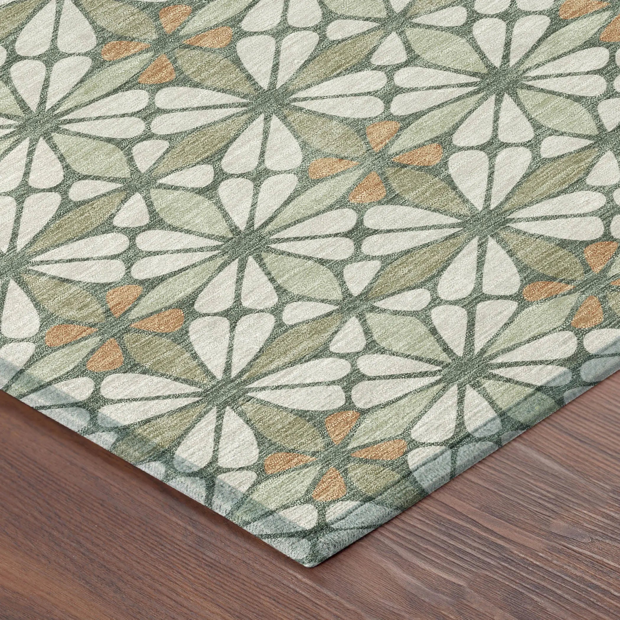 10' X 14' Linen And Beige Geometric Washable Indoor Outdoor Area Rug Homeroots Outdoor