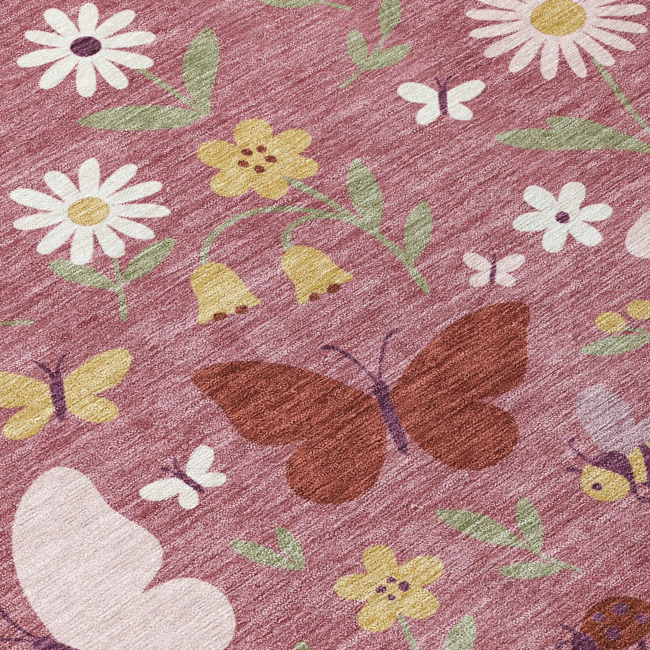 10' X 14' Mauve And Pink Abstract Washable Indoor Outdoor Area Rug Homeroots Outdoor