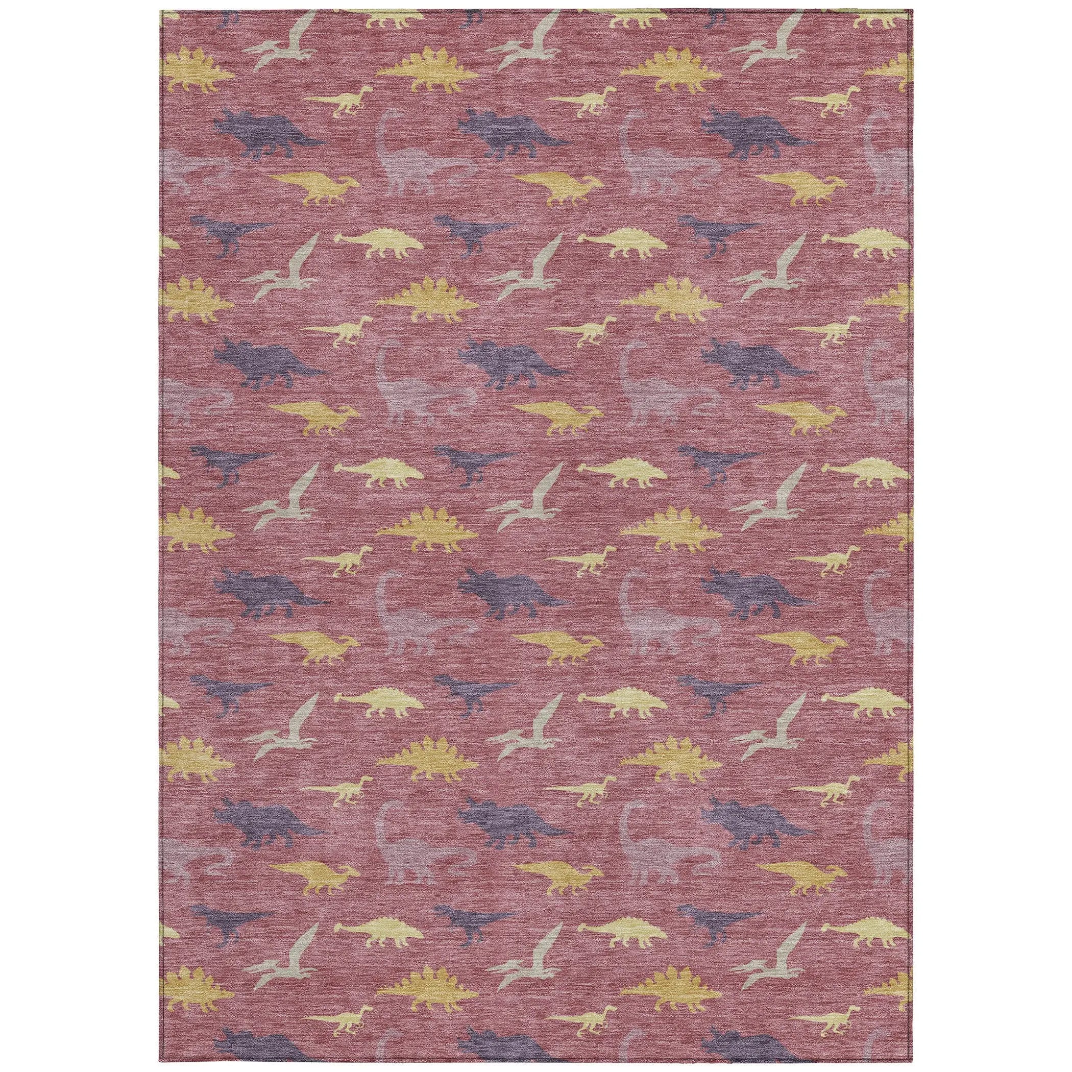 10' X 14' Mauve And Pink Geometric Washable Indoor Outdoor Area Rug Homeroots Outdoor