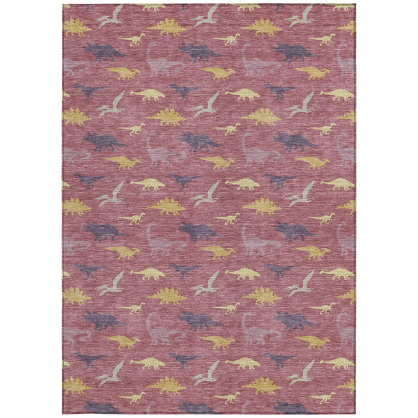 10' X 14' Mauve And Pink Geometric Washable Indoor Outdoor Area Rug Homeroots Outdoor