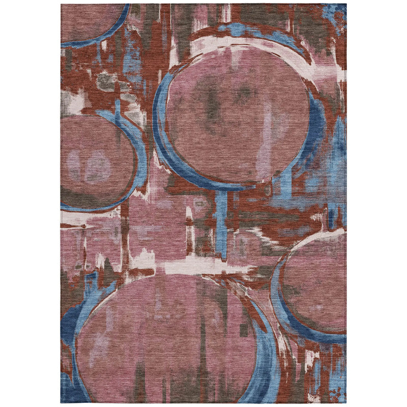 10' X 14' Merlot And Red Abstract Washable Indoor Outdoor Area Rug Homeroots Outdoor