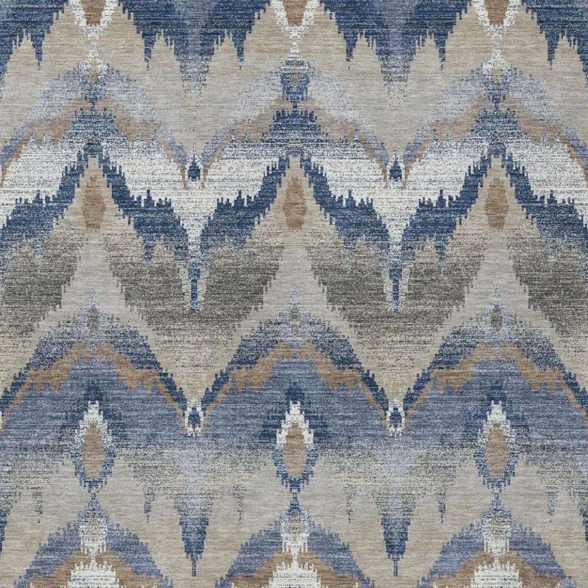 10' X 14' Navy Blue And Blue Abstract Washable Indoor Outdoor Area Rug Homeroots Outdoor
